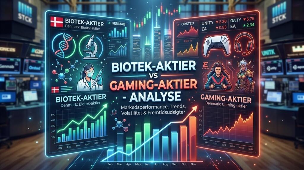Biotek-aktier vs gaming-aktier - analyse